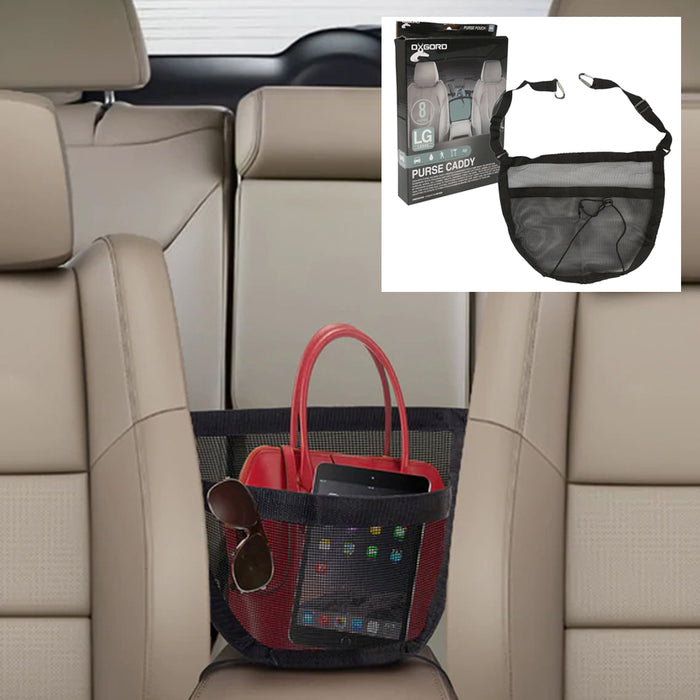 Car Seat Net Front Seat Caddy Organizer Storage Automobile Mesh Purse Holder Bag