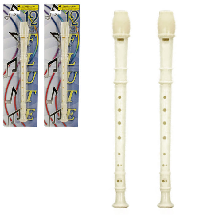 2 Plastic Musical Flute 8 Holes Woodnote Soprano Recorder Baroque Instrument New