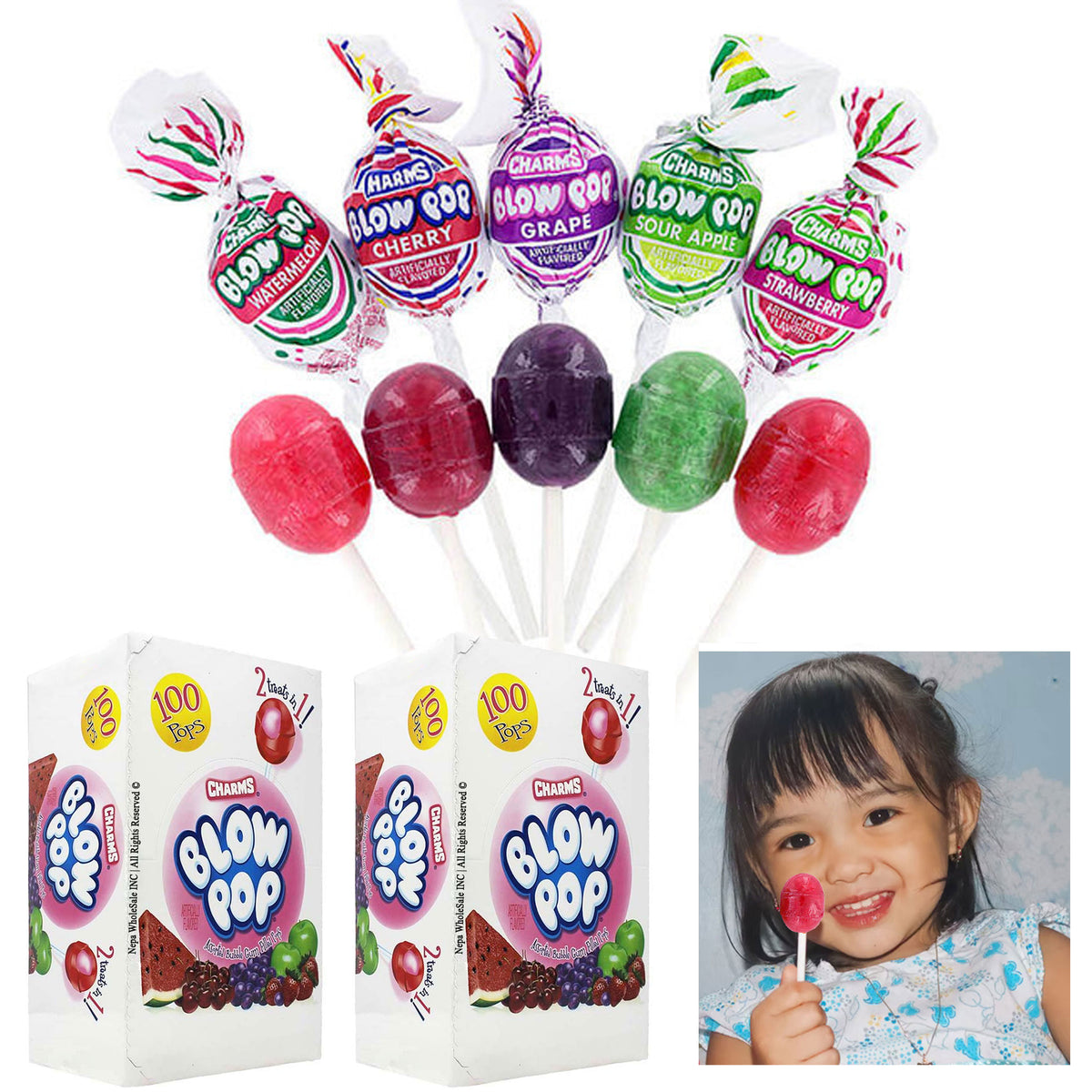 AMAV Toys Lollipop Maker - Charms Blow Pop, Tasty Snacks Party