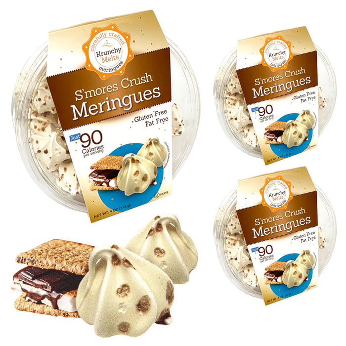 3 Pk Meringues Cookies Smores Flavor Gluten Fat Free Sweets 90 Calories Treats