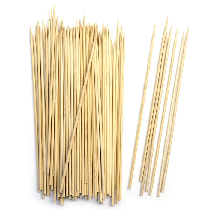 200Pcs Bamboo Wooden Skewers Sticks 12in Wood BBQ Shish Kabob Fondue Party Grill