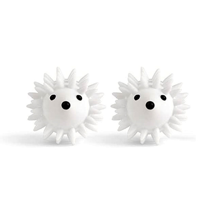 2 Kikkerland Hedgehog Dryer Buddies Ball Reusable Clothes Fabric Fabric Softener