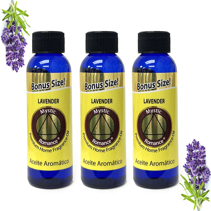 3 Lavender Scent Fragrance Oil Aroma Therapy Diffuse Burner Air Purify Home 2oz