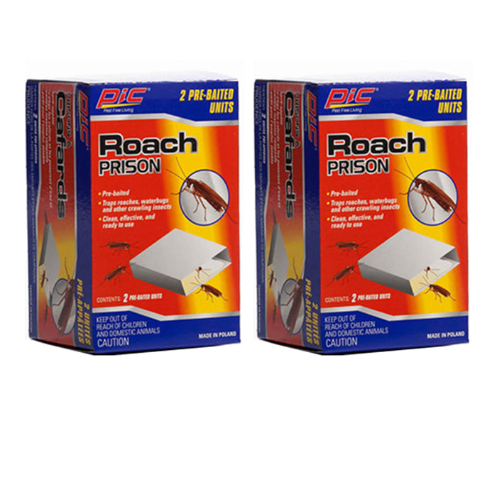 4 Pc Pest Control Disposable Roach Glue Traps Insect Ant Cockroach Bug Prison