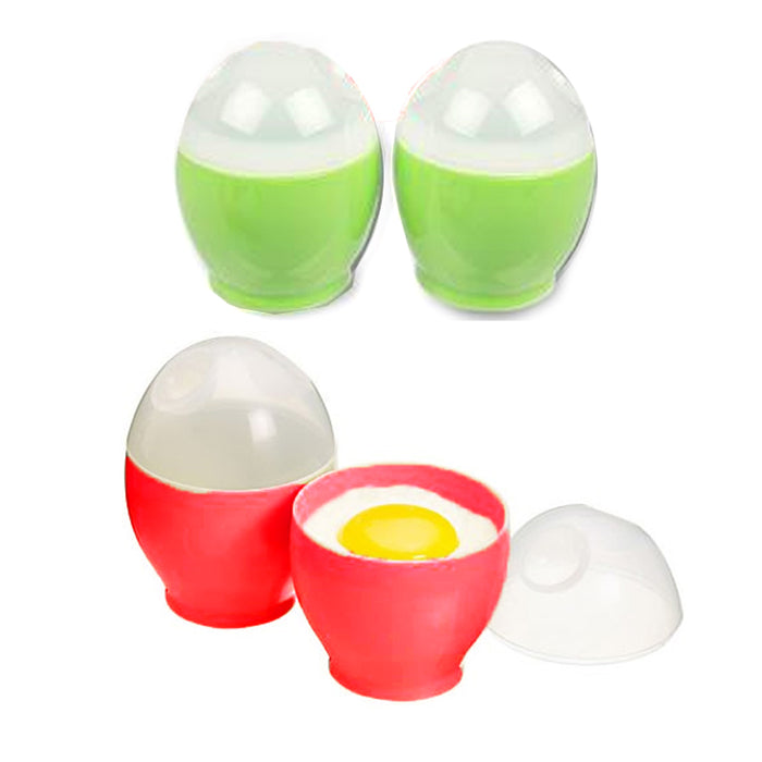 4 Pc Microwave Oven Egg Boiler Poacher Breakfast Instant Cooker Keeper Kitchen