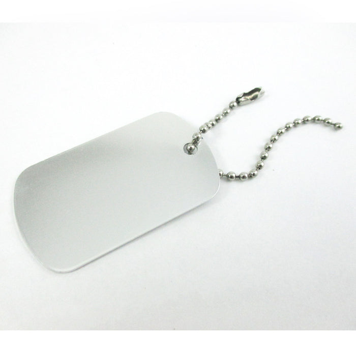 48 Military GI Dog Tags Anodized Aluminum Engravable Blanks Wholesale Chain New