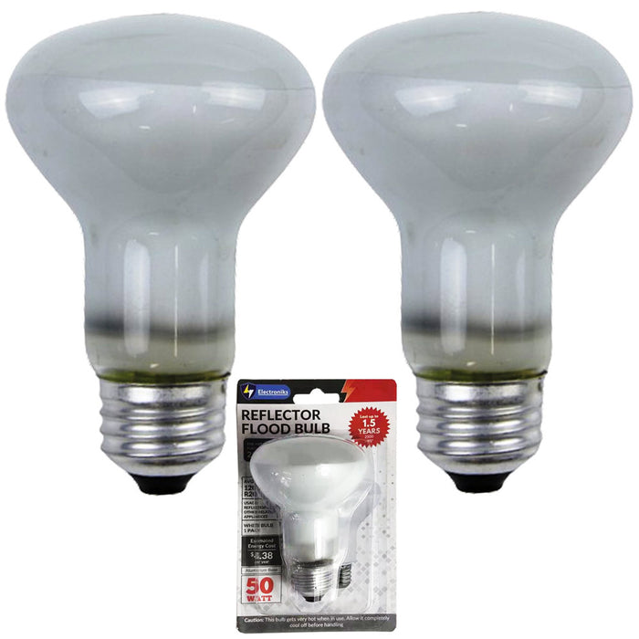 4 Pack Lighting Reflector Flood Bulbs BR20 50w 120-volt Indoor E26 Base 2500hrs