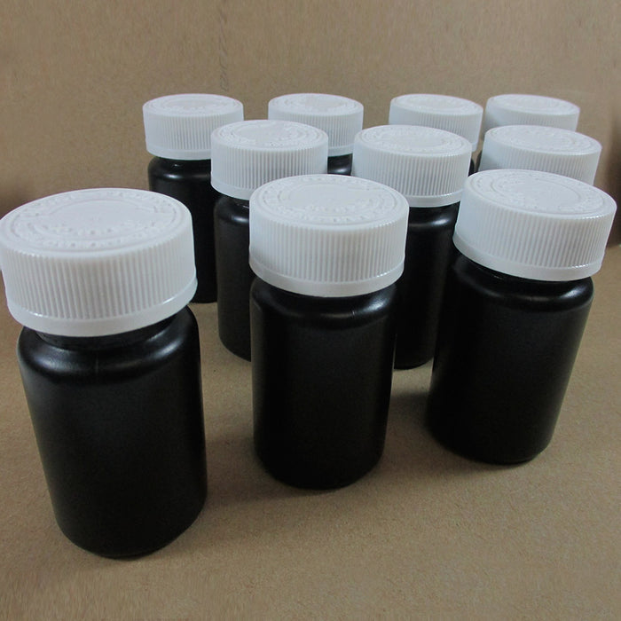 10 Empty Plastic Medicine Pill Bottles Box Case Holder Container Vitamin Drug