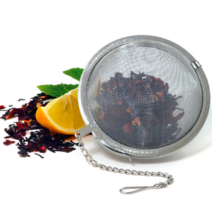 2.5" Stainless Steel Mesh Tea Ball Infuser Strainer Loose Leaf Round Reusable !!