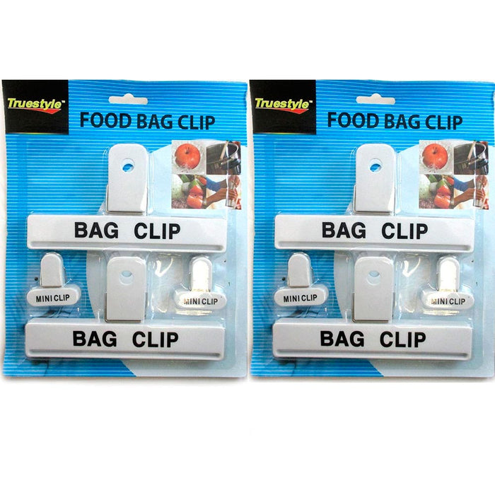 8 Pc Food Chip Bag Clips Assorted Size Multi Purpose Mini Clip Craft Clothespin