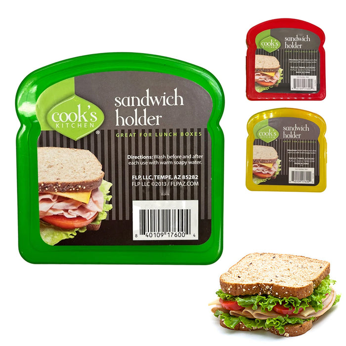 4 Pack Sandwich Container Lunch Box Packer Fresh Reusable Food Storage Kid Adult