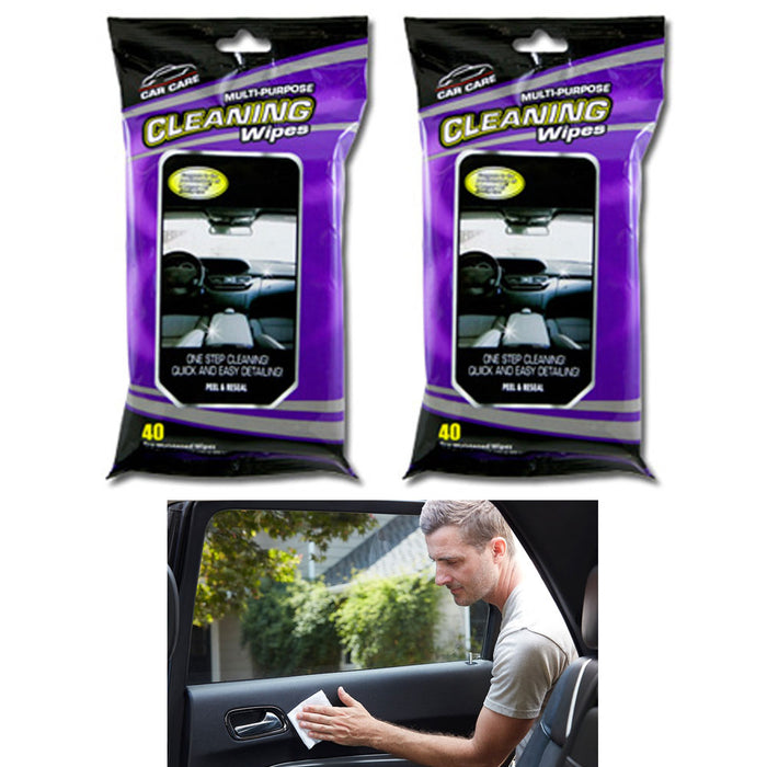Glass Cleaning Wipes 40 Count Auto Cleaner Wipes Glass Cleaning