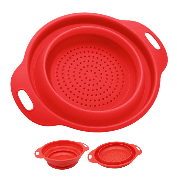 1 X Collapsible Strainer Colander Silicone Bowl 11.8" Kitchen Sink Drainer Tool