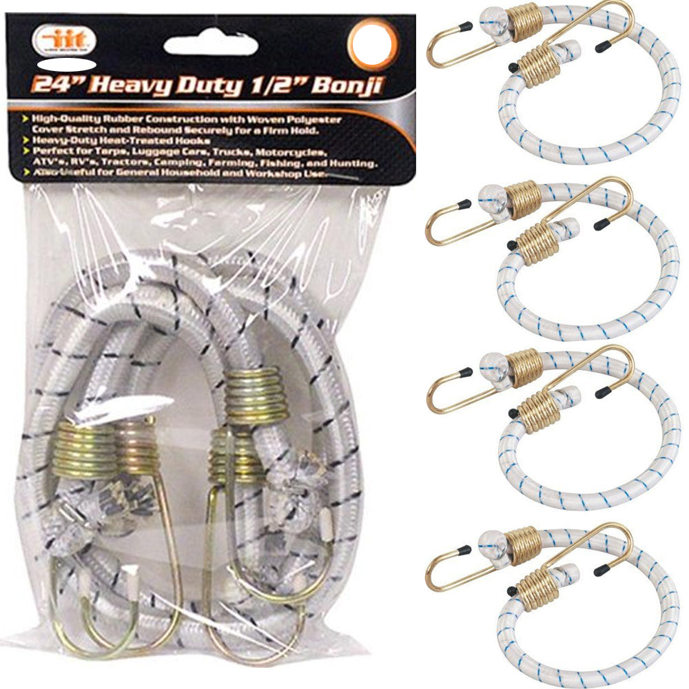 6 Pcs Bungee Cords With Hooks Heavy Duty Assortment Canopy Ties
