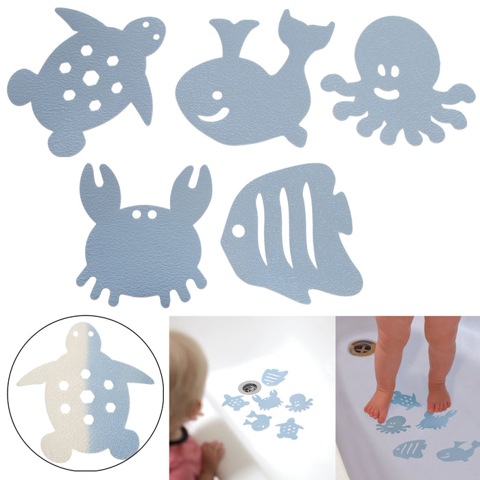 10x Animal Non-Slip Pad Mats Bath Tub Temp Color Change Sticker Anti Skid Shower