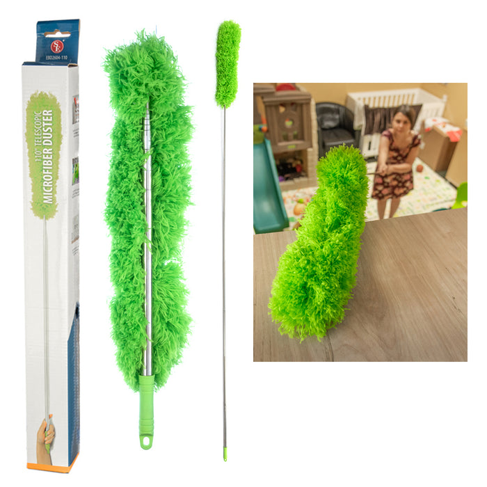 1 x Telescopic Microfiber Duster 110" Extendable Cleaning Dust Home Car Tool