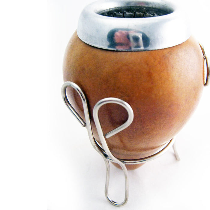 Traditional Argentine Mate with Stand easy pouring with Metalic Straw