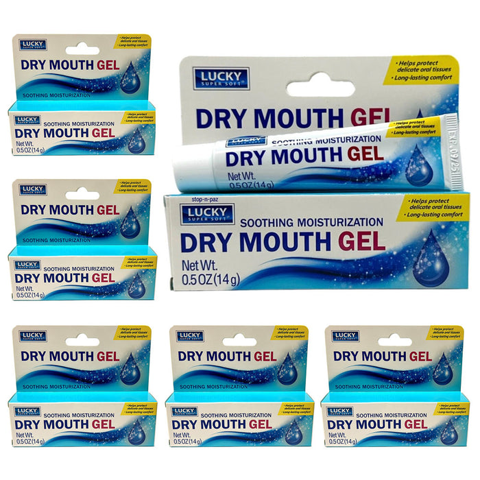 6 Pk Fast Acting Dry Mouth Gel Moisturizing Stimulates Saliva Oral Relief 0.5oz