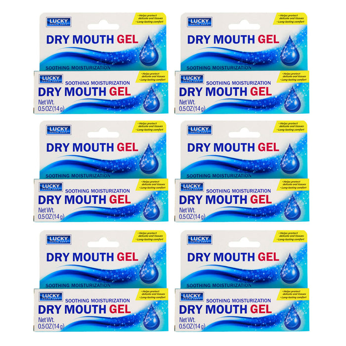 6 Pk Fast Acting Dry Mouth Gel Moisturizing Stimulates Saliva Oral Relief 0.5oz