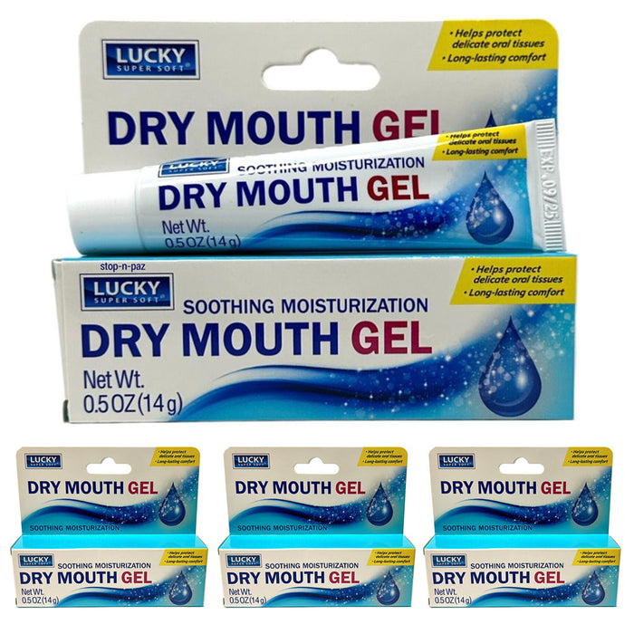 4 Pk Soothing Dry Mouth Gel Moisturizing Oral Relief Saliva Production 0.5oz