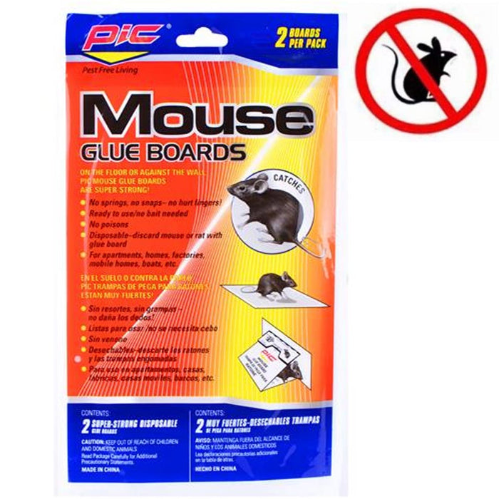 2 Mouse Glue Traps Sticky Boards Rat Mice Rodent Insect Disposable Trays 8"x5.5"