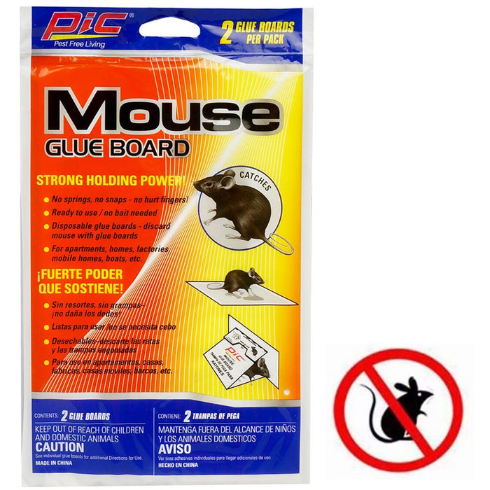 2 Mouse Glue Traps Sticky Boards Rat Mice Rodent Insect Disposable Trays 8"x5.5"