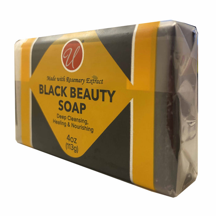 2 Pc African Black Soap Beauty Bar Rosemary Extract All Natural Skin Care 4oz