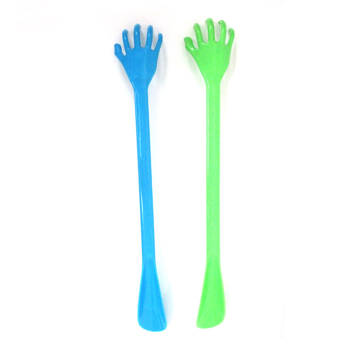 2 Back Scratcher Shoe Horn 20" Plastic Backscratcher Body Hand Massager Shoes !!