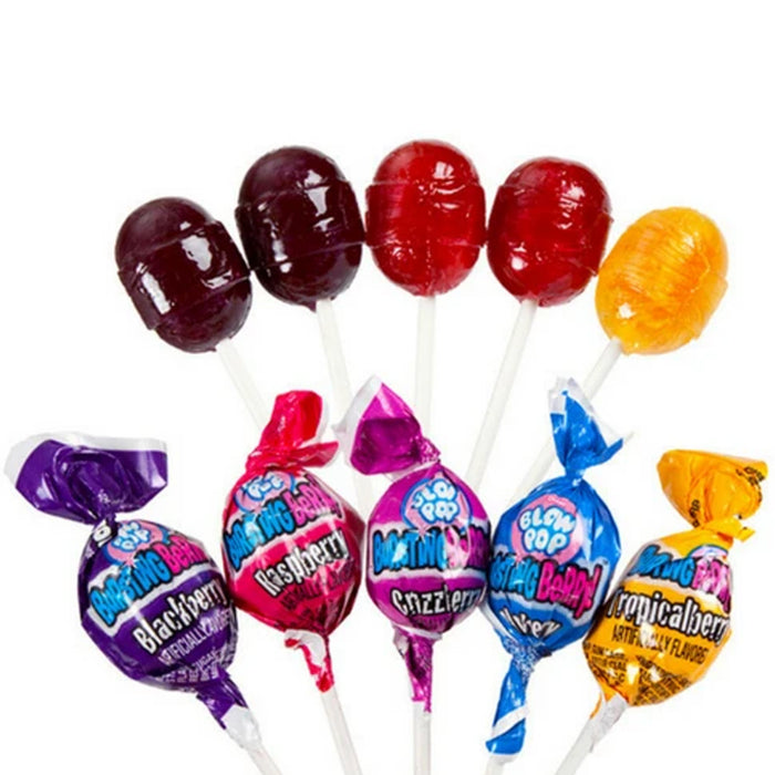 30 Pc Colorful Super Blow Pops Candy Lollipops Sour Sucker Stick Lollypops Party