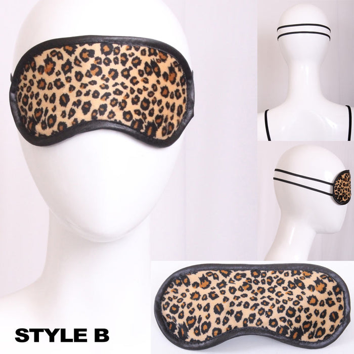 3 PC  Luxury Animal Print Sleeping Eye Mask Blindfold Shade Travel Sleep Aid Cover Rest Nap