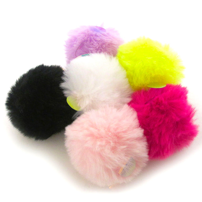 Pom Pom Keychain Fur Puff Ball Key Ring Fluffy Bag Accessories Car Charm Pendant