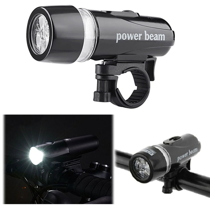 1 Pc 5 LED Bicycle Bike Front Head Light Lamp Torch Flashlight Waterproof Dive