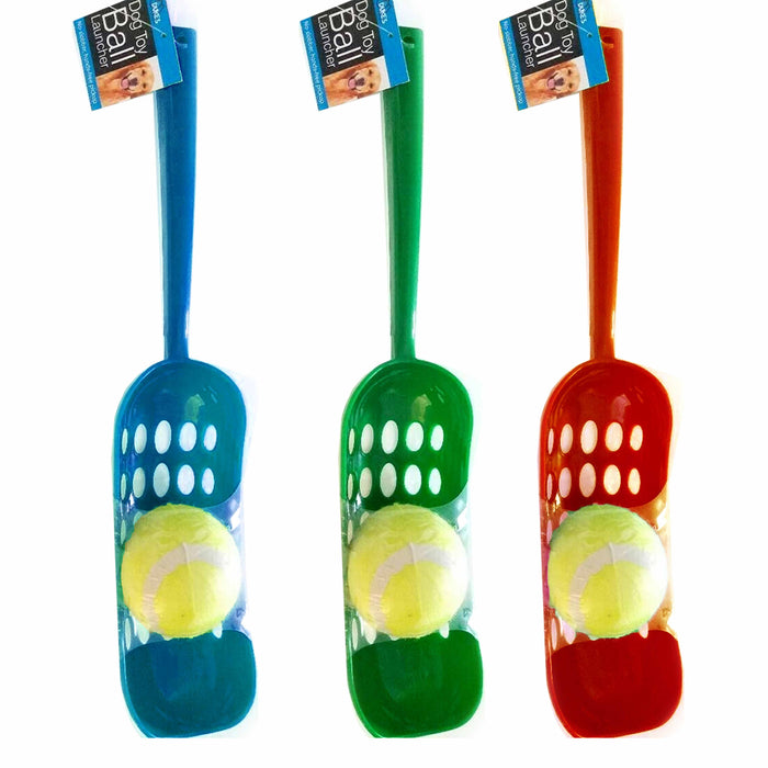 1 Pet Ball Launcher Set Tennis Scoop Toss Dog Play Fetch Games Park Fun Training