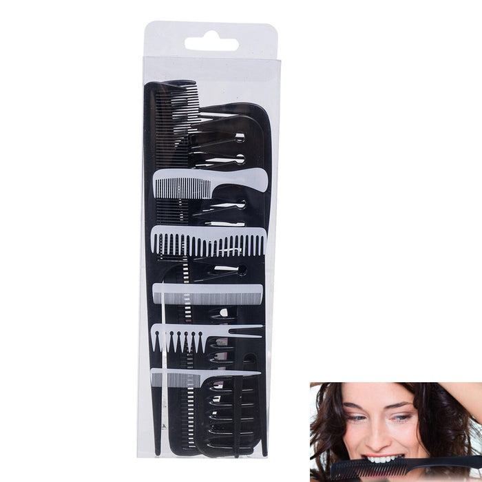 5 PC Comb Set Hair Hairdressing Styling Salon Barber Tool Kit Hairstyle Dressing