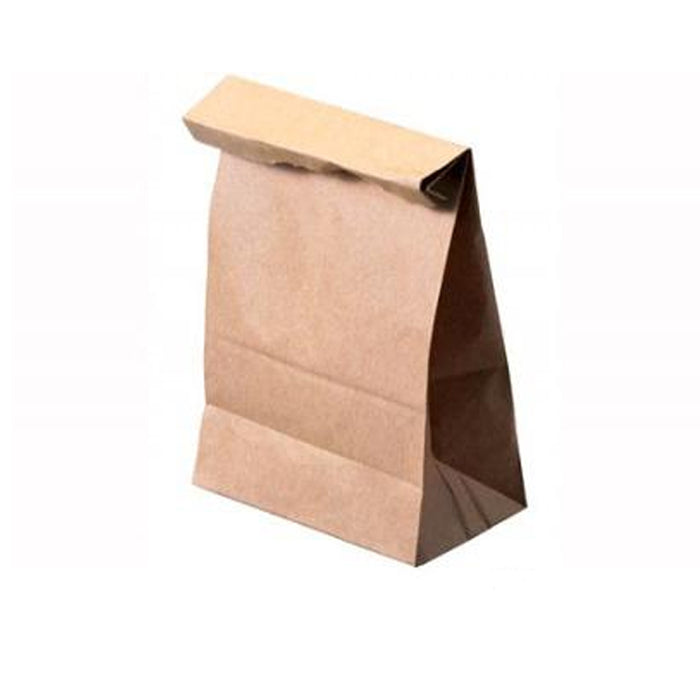 60 Pc Lunch Bag Brown Paper Bags Sandwich Container Snack Food Grocery 10.5"L