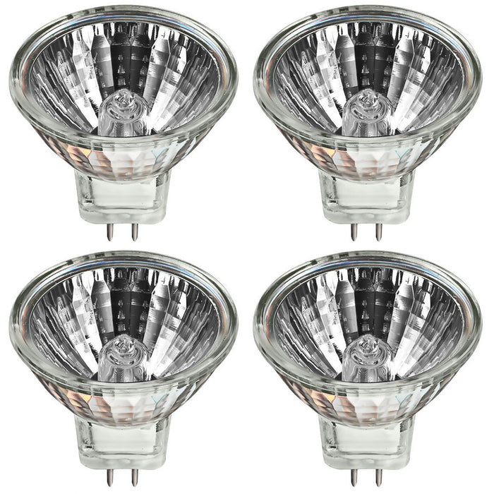 4 Pc 35W 12V Halogen Light Bulb MR11 Floodlight Bi-Pin Clear Wide Beam Lumens