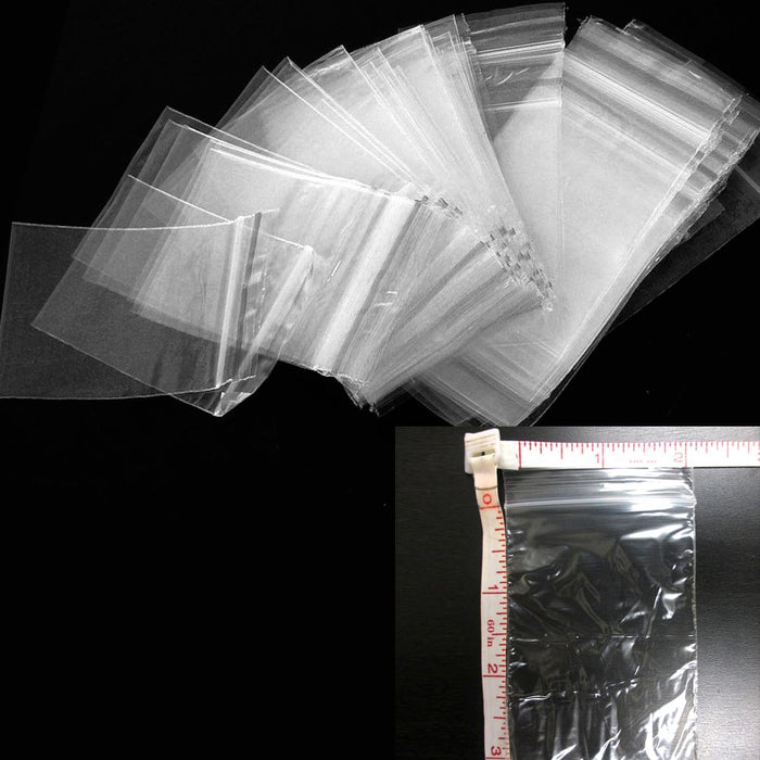 1000 Baggies W 2"X3"H Small Reclosable Seal Clear Plastic Poly Bag 2.5ml