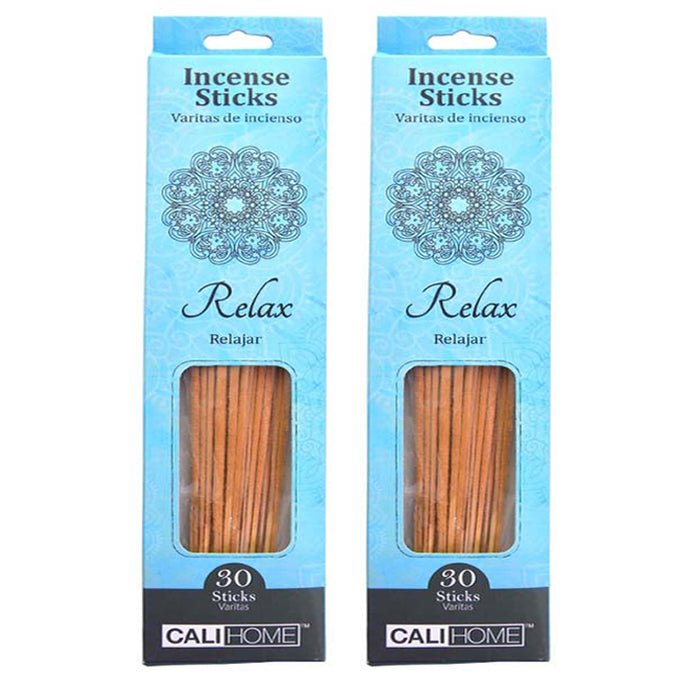 60 Relax Incense Sticks Burning Fragrance Calm Aroma Therapy Concentrated Scents