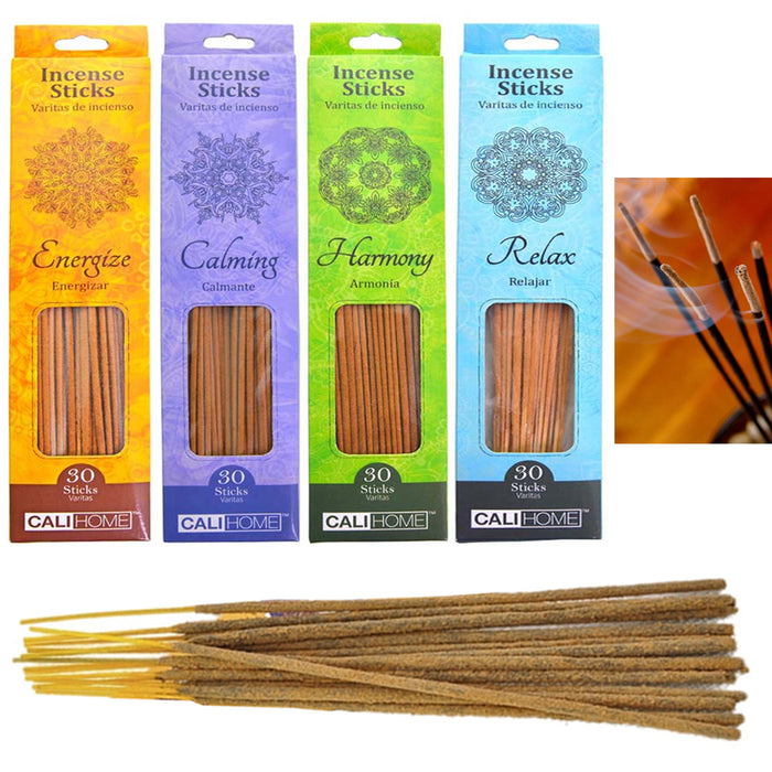 120 Pc Anti Stress Incense Sticks Relief Calming Meditate Aroma Therapy Scents