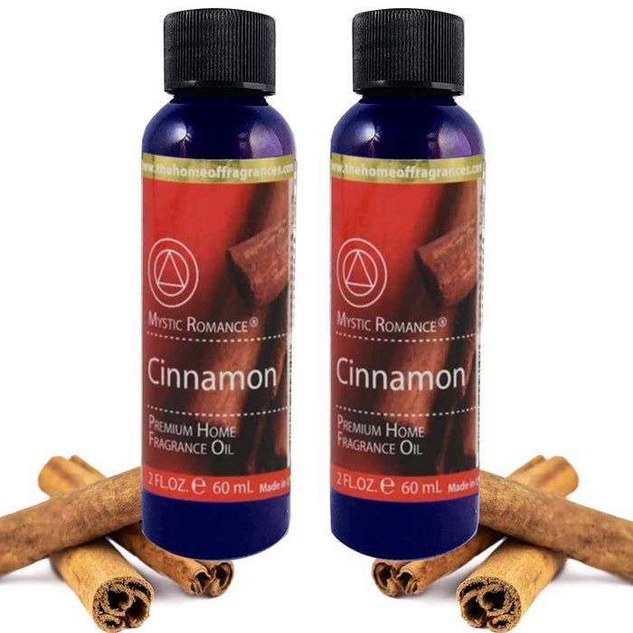 2 Cinnamon Spice Scent Aroma Therapy Oil Home Fragrance Air Diffuser Burner 2oz