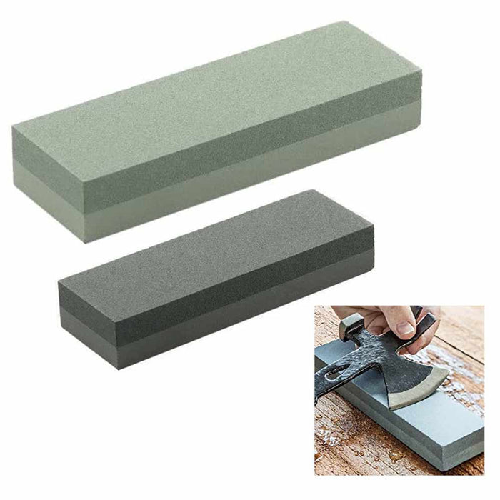 2 Pc Sharpening Stone 4.5" 6" Aluminium Oxide Dual Grit Knife Blade Sharpener