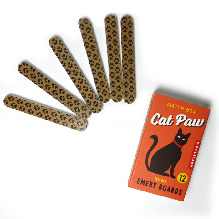 12 Cat Paws Double Sided Nail File Manicure Emery Boards Pedicure Spa Polish New