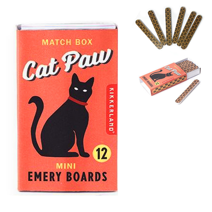 12 Cat Paws Double Sided Nail File Manicure Emery Boards Pedicure Spa Polish New