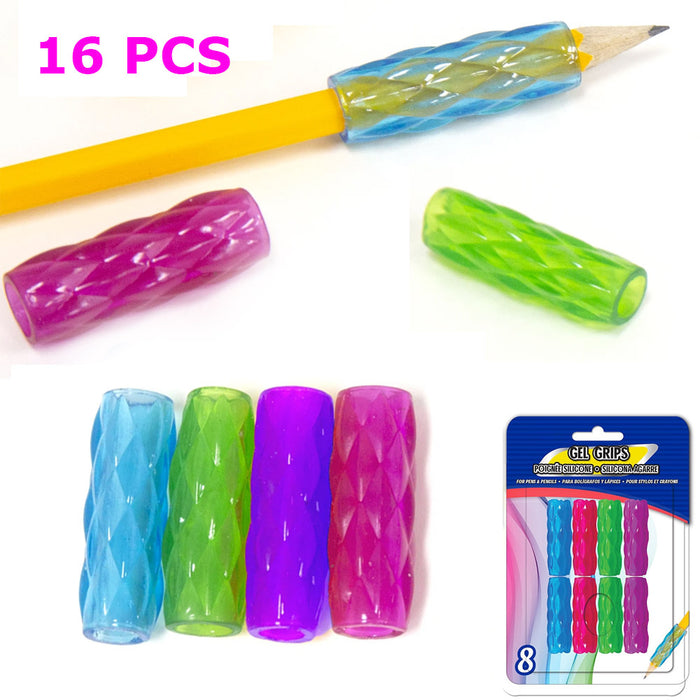 16 Pcs Set Children Pencil Holder Pen Writing Grip Soft Sponge Handwriting Tools