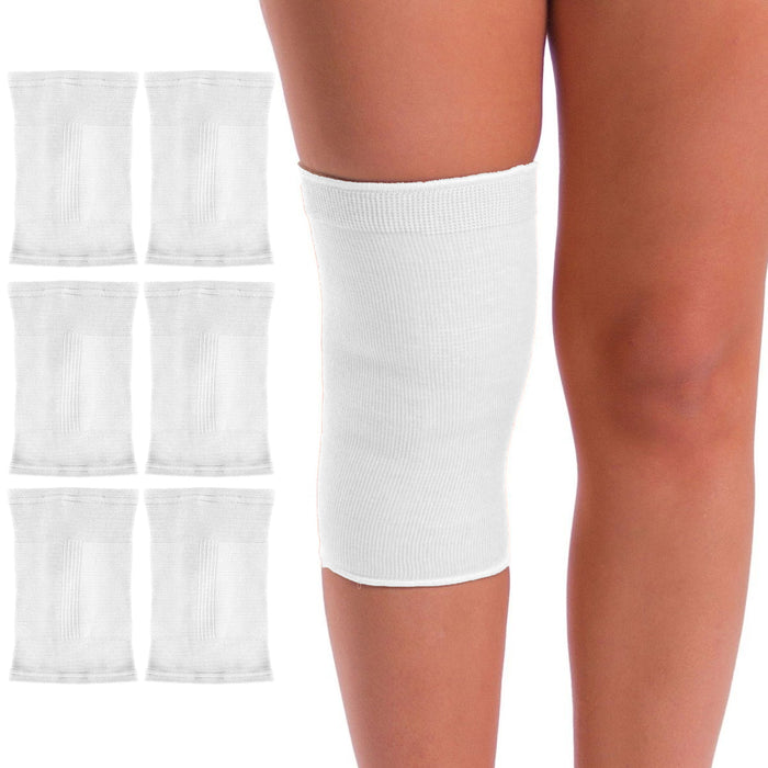 6 Pc Knee Brace Support Elastic Sleeve Compression Wrap Leg Pain Relief Sports