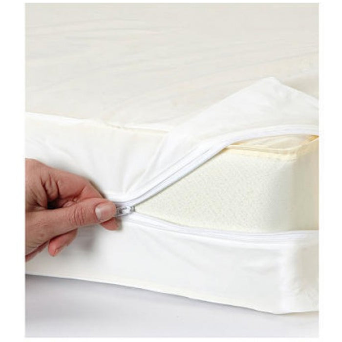 Queen Size Zippered Mattress Cover Vinyl Protector Allergy Dust Bug Waterproof !