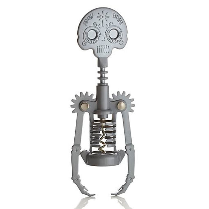 Dia De Muertos Dead Steel Skull Corkscrew Wine Bottle Opener Skeleton Kikkerland