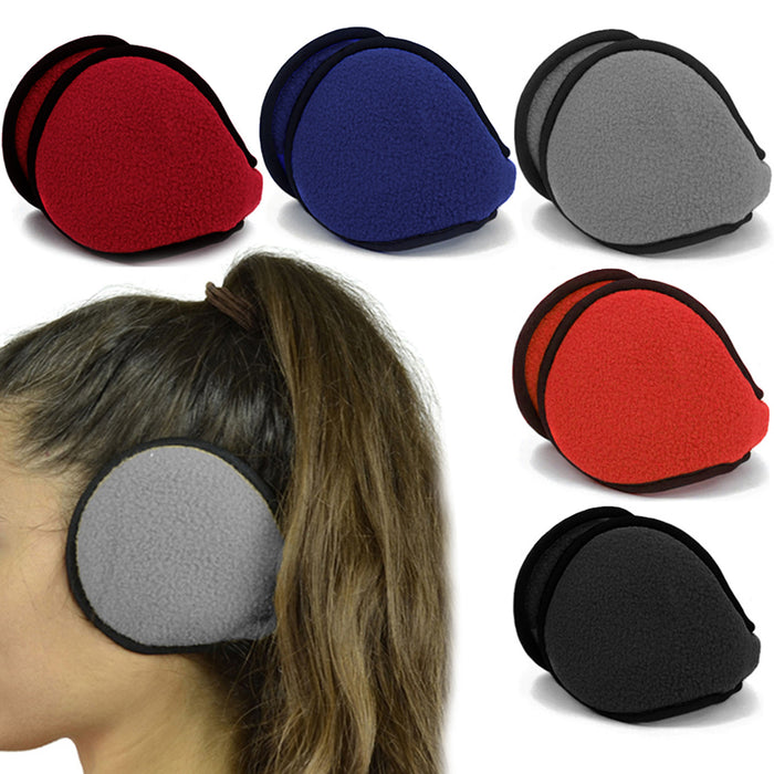 1 Soft Fleece Ear Muff Warmer Winter Basic Polar Fleece Earmuff Grip Wrap Unisex