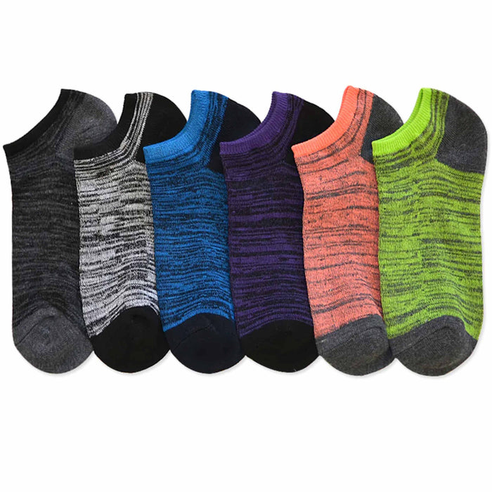 6 Pairs Women's Fashion Ankle Socks Low Cut No Show Neon Sports Casual 9-11