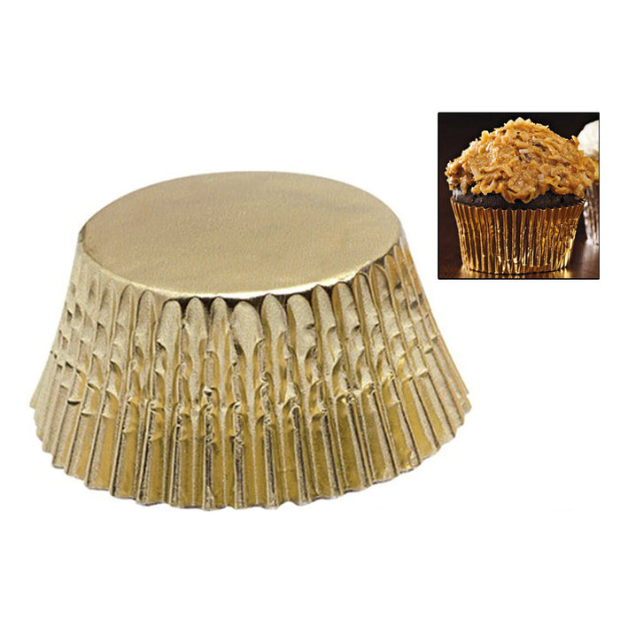 180 Gold Foil Baking Cups Cupcake Liners Cup Cake Muffin Bake Cookie Decorations